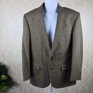 Versini Size 40 Regular Brown Black Cream Checked Sport Coat 100% Silk